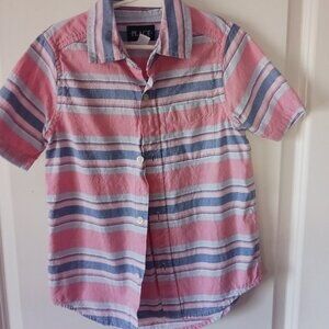 EUC Boys Childrens Place Striped Button Down Shirt 5/6.  214
